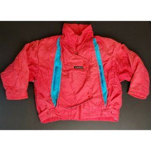 Vtg Hi-End Anzi Besson Red Women Heavy Duty Ski Jacket Size 46 Size 14